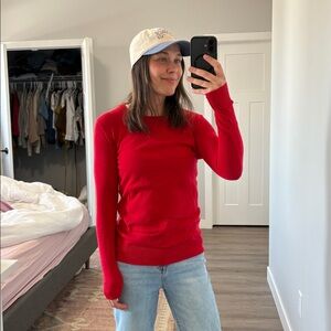 XS Joe Fresh Red Crew Neck Knit Sweater